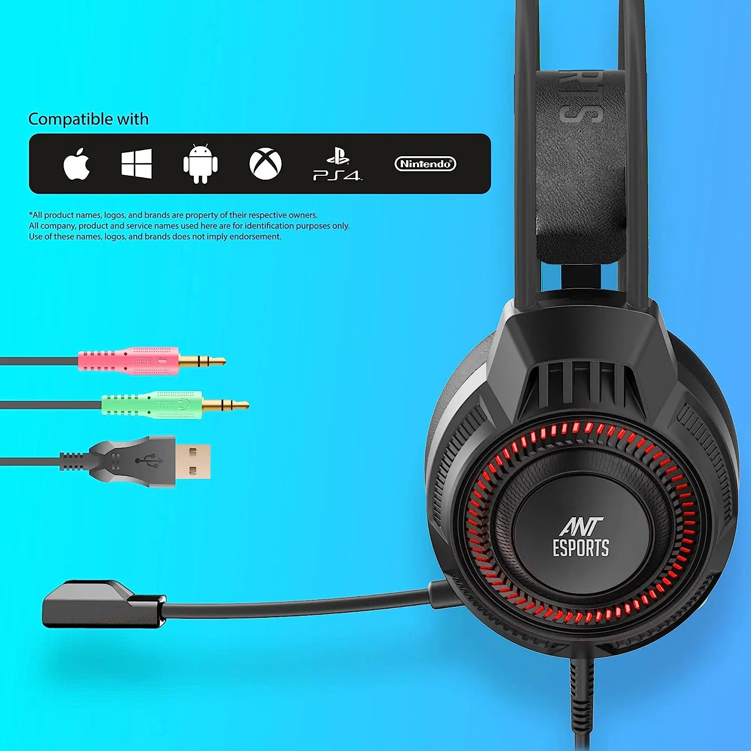 Ant Esports Gaming Headphone With MIC H580 Single Pin view 3